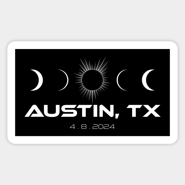 Total Solar Eclipse Austin, Texas Sticker by LucentJourneys